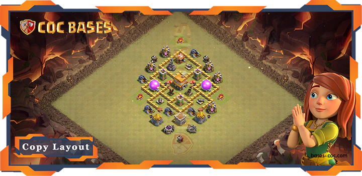 Top Anti 2 Stars Base TH5 with Link, Anti Everything, War / CWL Layout – Clash of Clans (60)