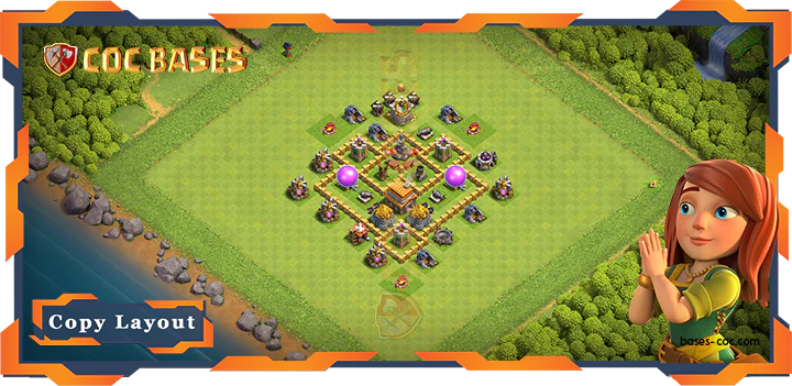 Top Base TH5 Max Levels with Link, Hybrid, Farming Layout – Clash of Clans (48)