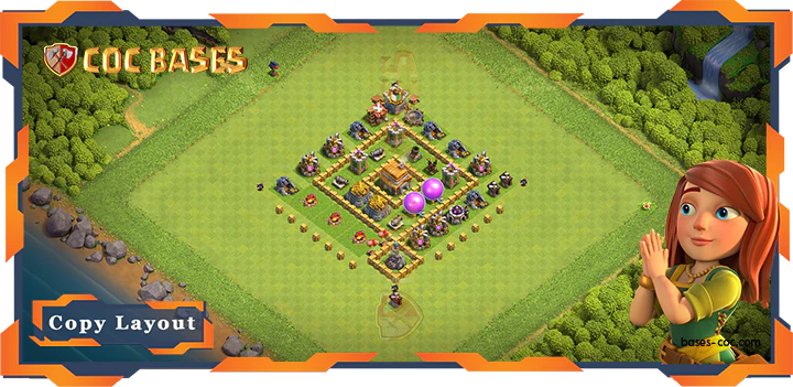 Top Base TH5 Max Levels with Link, Hybrid, Farming Layout – Clash of Clans (49)
