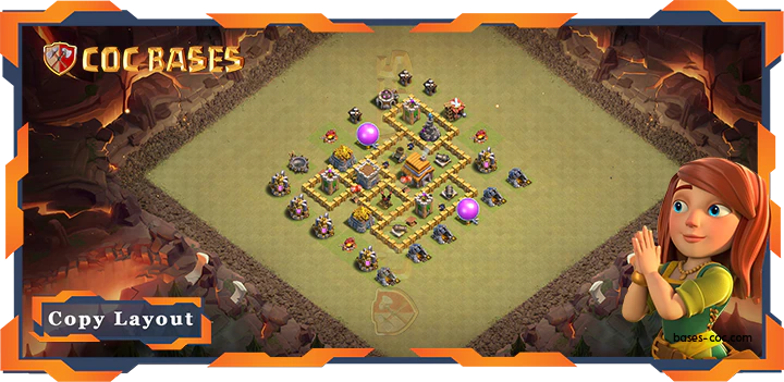 Top Base TH5 Max Levels with Link, Anti Everything, War / CWL Layout – Clash of Clans (59)