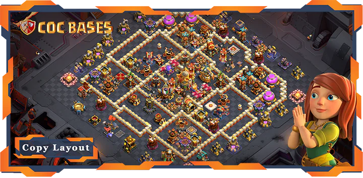 Top Base TH16 with Link, War/CWL, Defense Layout – Clash of Clans (51)