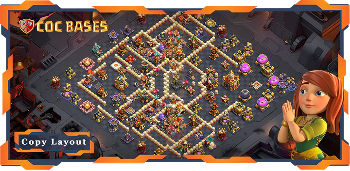 Top Defense Base TH16 with Link, War/CWL Layout – Clash of Clans (50)
