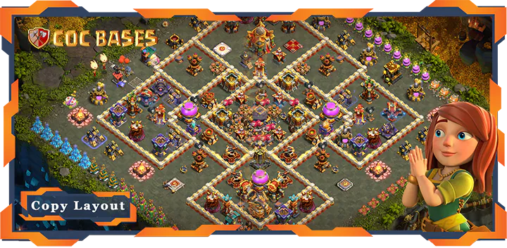 Top Farming Base TH16 with Link, Hybrid Layout – Clash of Clans (58)