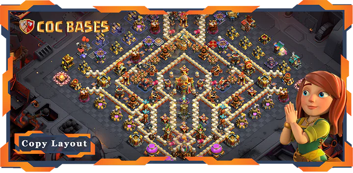 Top War Base TH16 with Link, Anti 3 Stars, Anti Everything Layout – Clash of Clans (46)