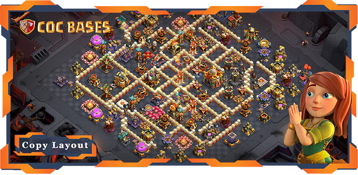 Top War Base Th16 with Link, Anti 2 Stars, War/CWL Layout – Clash of Clans (54)
