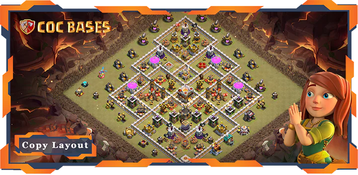 Top Base TH11 with Link, War/CWL, Anti 3 Star, Anti Everything Layout – Clash of Clans (288)