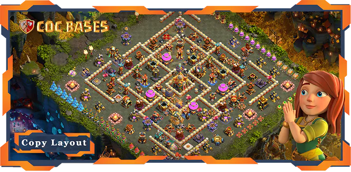 Top Base TH16 with Link, Farming, Anti 3 Star Layout – Clash of Clans (75)