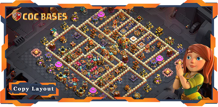 Top Base TH16 with Link, War/CWL, Defence Layout – Clash of Clans (72)