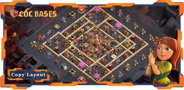 Top Base TH16 with Link, War/CWL, Anti 2 Star Layout – Clash of Clans (69)