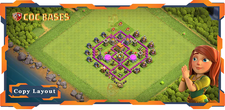 Top Farming Base TH6 with Link, Anti 2 Star, Anti Everything Layout – Clash of Clans (124)