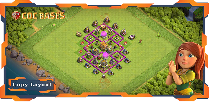 Top Farming Base TH6 with Link, Anti Everything Layout – Clash of Clans (142)