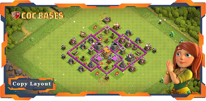 Top Farming Base TH6 max level with Link, Anti Everything Layout – Clash of Clans (146)
