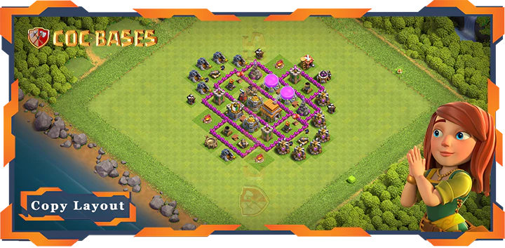 Top Farming Base TH6 max level with Link, Anti 2 Star, Anti Everything Layout – Clash of Clans (126)