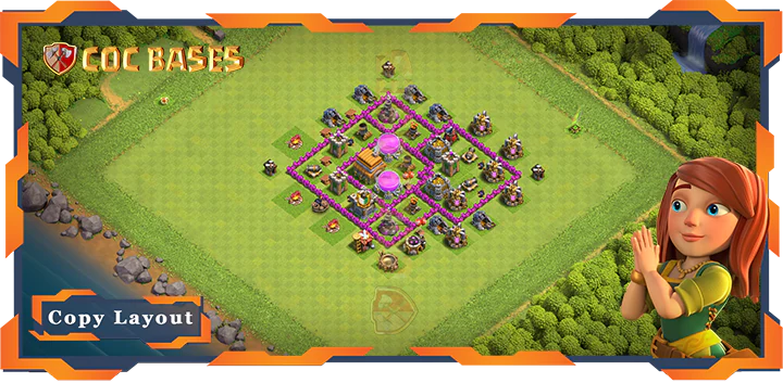 Top Farming Base TH6 max level with Link, Anti Everything Layout – Clash of Clans (143)
