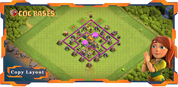 Top Farming Base TH6 with Link, Anti 2 Star, Anti Everything Layout – Clash of Clans (135)