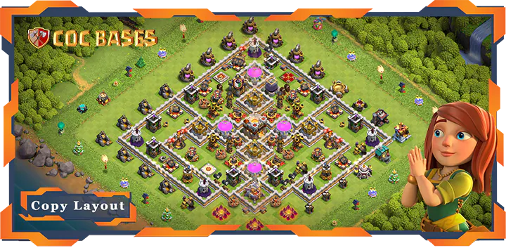Top Farming Base TH11 with Link, Hybrid Layout – Clash of Clans (289)