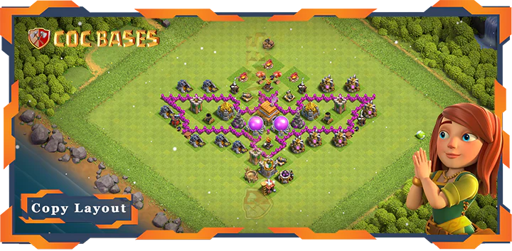 Top Troll Base TH6 max level with Link, Funny Layout – Clash of Clans (90)