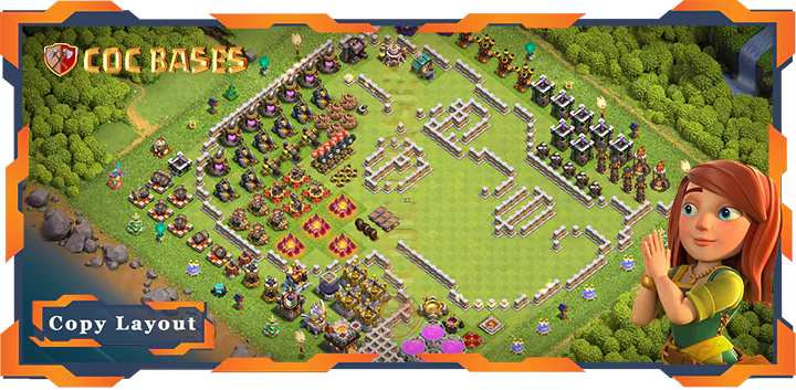 Top Troll Base TH11 with Link, Funny Layout – Clash of Clans (292)