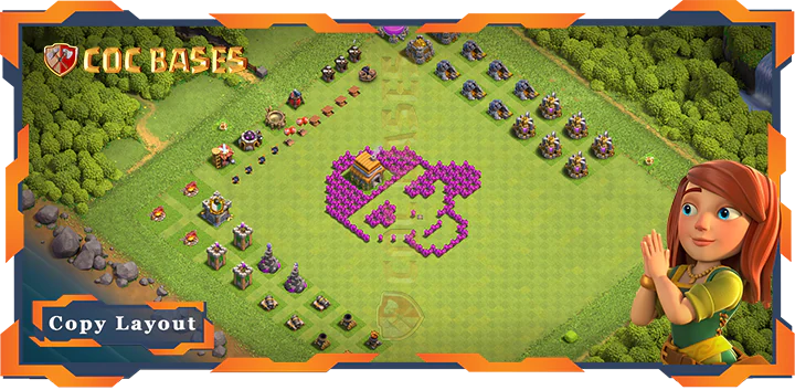 Top Troll Base TH6 with Link, Funny Layout – Clash of Clans (134)