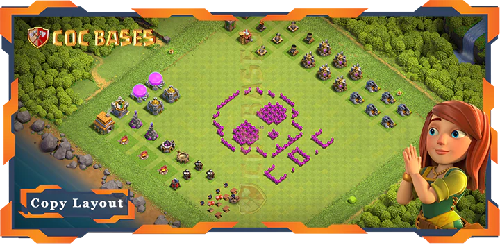 Top Troll Base TH6 max level with Link, Funny Layout – Clash of Clans (136)