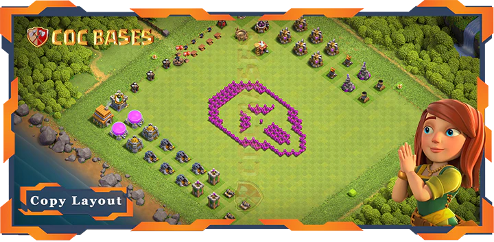 Top Troll Base TH6 with Link, Funny Layout – Clash of Clans (127)