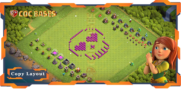 Top Troll Base TH6 max level with Link, Funny Layout – Clash of Clans (147)
