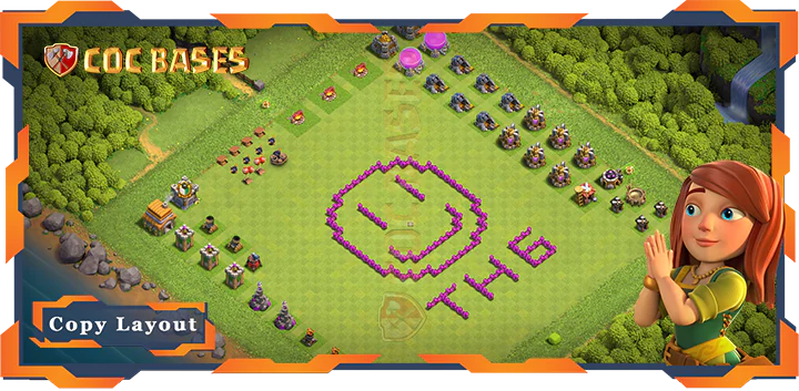 Top Troll Base TH6 with Link, Funny Layout – Clash of Clans (131)