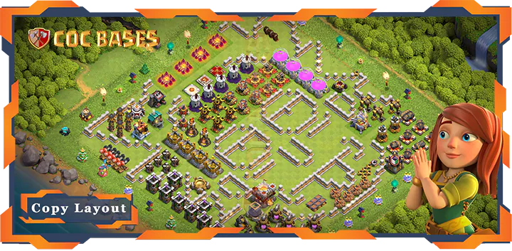 Top Troll/Funny Base TH11 max level with Link, Funny Layout – Clash of Clans (312)