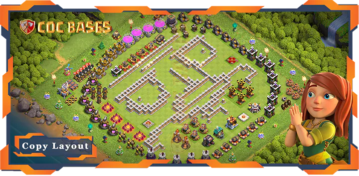 Top Troll/Funny Base TH11 with Link, Funny Layout – Clash of Clans (299)