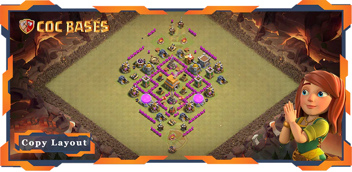 Top War Base TH6 with Link, Anti Everything Layout – Clash of Clans (80)