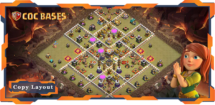 Top War Base TH11 with Link, Anti 2 Star, Anti Everythiing Layout – Clash of Clans (279)