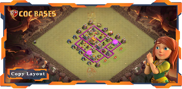 Top War Base TH6 wth Link, Anti Everything Layout – Clash of Clans (139)