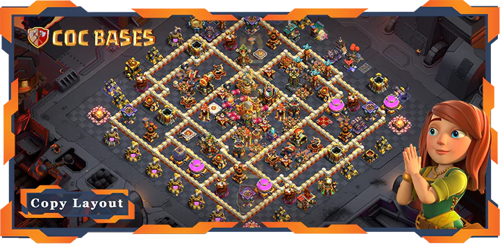 Top War Base TH16 with Link, Anti Everything, Defence Layout – Clash of Clans (61)