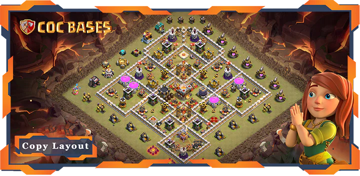 Top War Base TH11 with Link, Anti 3 Star, Anti Everything Layout – Clash of Clans (309)