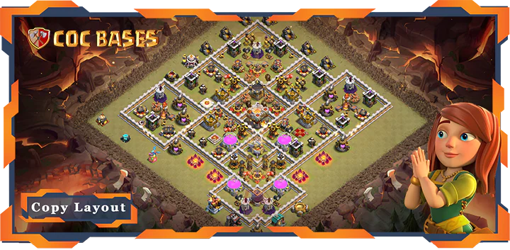 Top War Base TH11 with Link, Anti 2 Star, Anti Everythiing Layout – Clash of Clans (275)