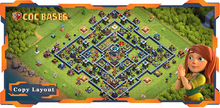 Top Anti 2 Star Base TH13 with Link, Anti Everything Layout – Clash of Clans (365)