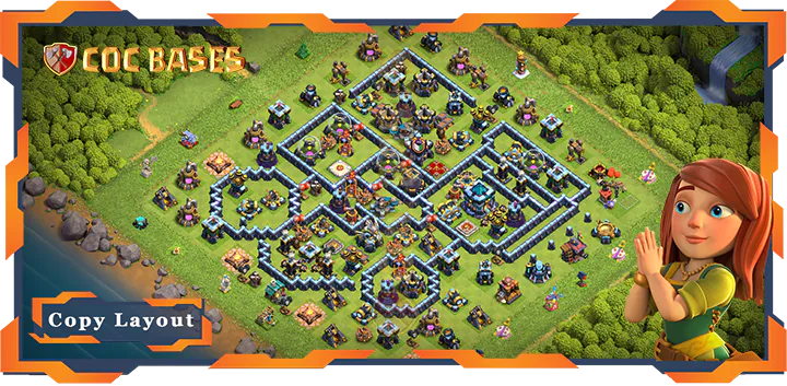 Top Anti 3 Star Base TH13 with Link, Anti Everything Layout – Clash of Clans (385)