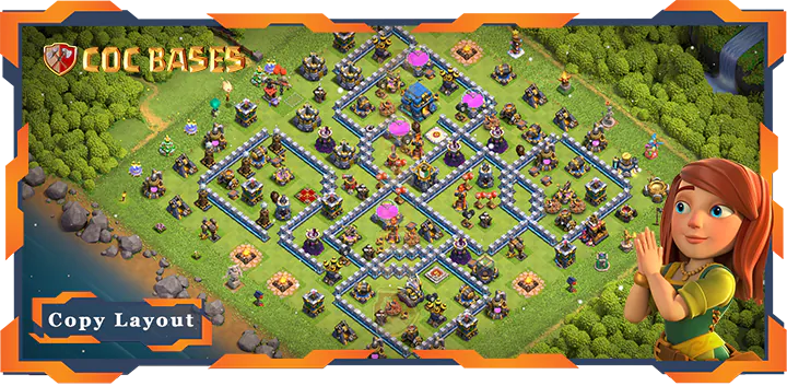 Top Anti 3 Star Base TH12 with Link, Anti Air/Electro Dragon, Defense Layout – Clash of Clans (370)