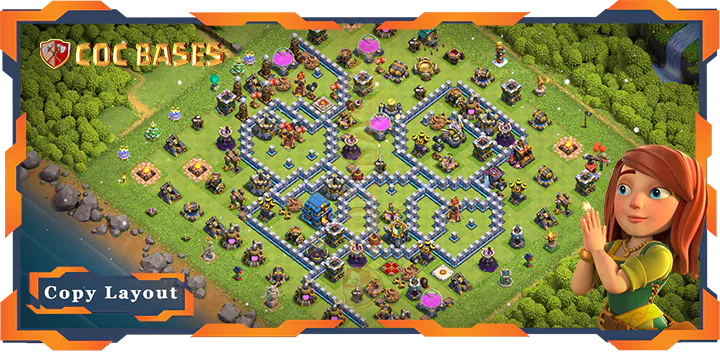 Top Base TH12 max level with Link, Anti Trophy, Defense Layout – Clash of Clans (354)