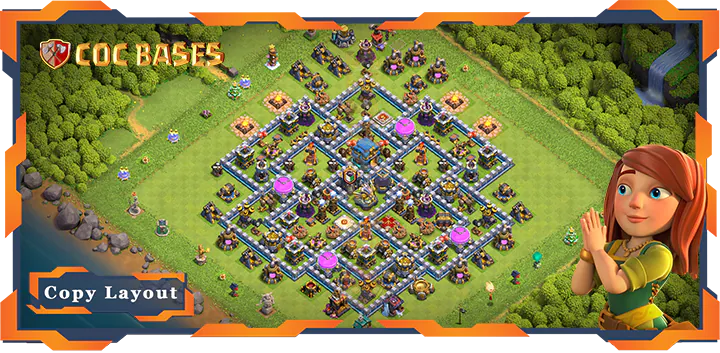 Top Base TH12 with Link, Anti 3 Star Layout – Clash of Clans (407)