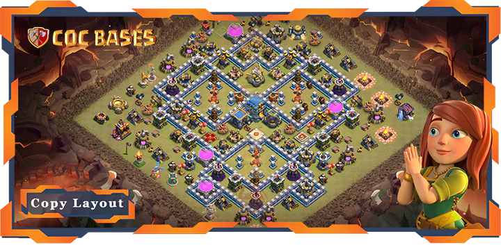 Top Base TH12 max level with Link, War/CWL Layout – Clash of Clans (369)