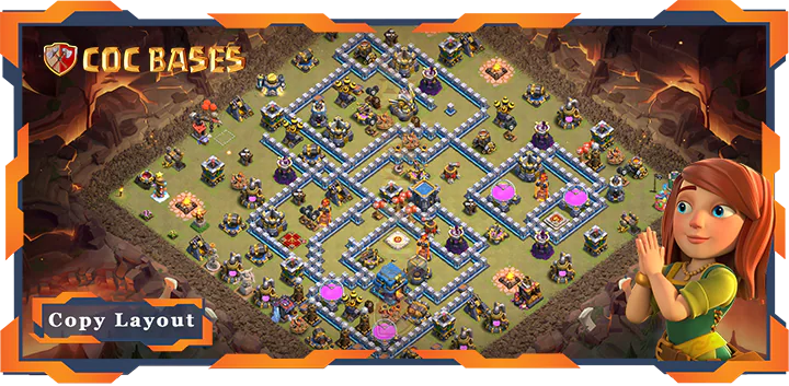 Top Base TH12 with Link, War/CWL, Hybrid, Anti Everything Layout – Clash of Clans (368)