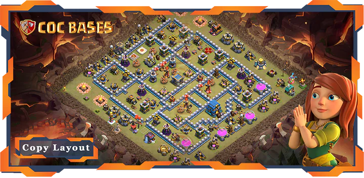 Top Base TH12 max level with Link, War/CWL Layout – Clash of Clans (377)