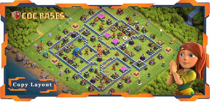 Top Base TH12 with Link, Anti Trophy, Defense, Anti Everything Layout – Clash of Clans (374)