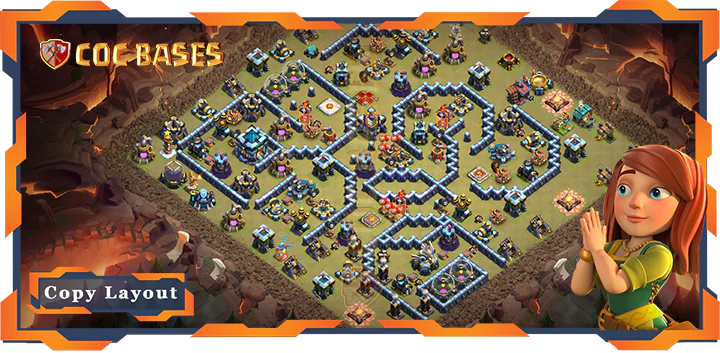 Top Base TH13 with Link, War/CWL, Anti 3 Star, Anti Everything Layout – Clash of Clans (380)
