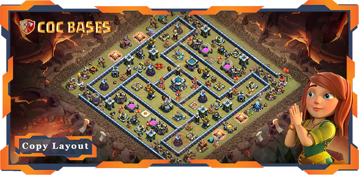 Top Base TH13 with Link, War/CWL, Anti 3 Star, Anti Everything Layout – Clash of Clans (376)