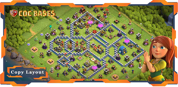 Top Faming Base TH12 max level with Link, Anti 3 Star Layout – Clash of Clans (363)