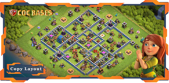 Top Farmig Base TH12 with Link – Clash of Clans (411)