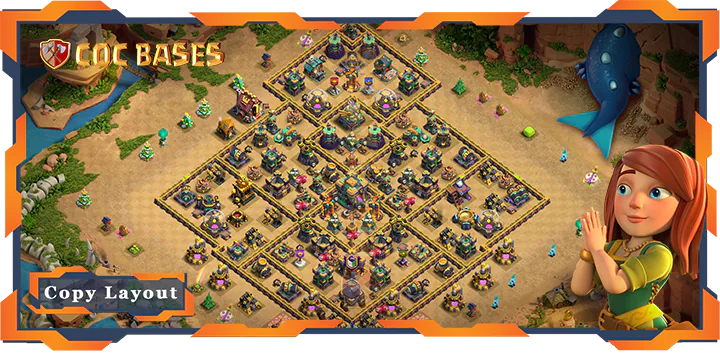 Top Farming Base TH14 with Link, Anti 3 Star Layout – Clash of Clans (343)