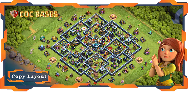 Top Farming Base TH13 with Link, Hybrid, Anti 2 Star Layout – Clash of Clans (354)